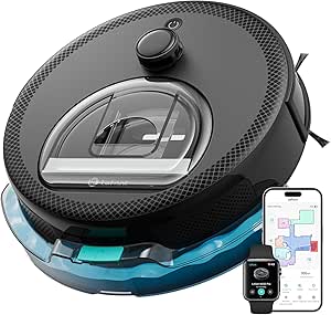 LEFANT M330 Pro Robot Vacuum Cleaner and Floor Mop 3-in-1, 150min, 5000Pa Suction, dToF Navigation, Mapping, Virtual Zones, Obstacle Avoidance PSD 190°, Connected by Alexa/App/WiFi