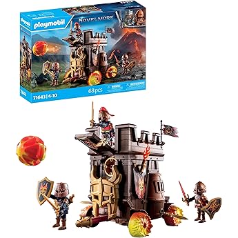 PLAYMOBIL Novelmore 71483 Torre de Caballeros con Herrero y dragón, los Caballeros de Novelmore contra los Bandidos de Burnham, Juegos de rol imaginativos, Juguetes para niños a Partir de 4 años