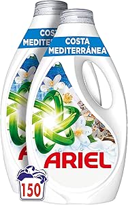 Ariel Sea Breeze And Jasmine, Limited Edition Mediterranean Coast, Liquid Washing Machine Detergent Capsules, 150 Washes (6 Bottles x 25 Washes)