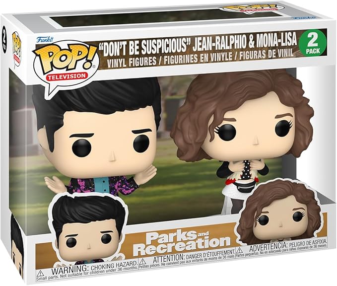 Funko Pop! TV: P&R 15th – Mona & Jean - Jean-Ralphio Saperstein - (2PK) - Parks and Recreation - Figura de Vinilo Coleccionable - Idea de Regalo- Mercancia Oficial - Juguetes para Niños y Adultos