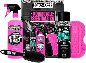 Muc-Off Motorcycle Cleaning Kit - Essential for Cleaning and Maintenance - Includes Motorcycle Cleaner, Motorcycle Protector and More