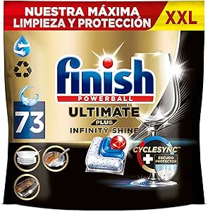 Finish Ultimate Plus Infinity Shine, Dishwasher Tablets Intensive Cleaning & Shine & Glass Protection, 73 Tablets