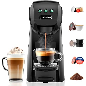 Princess Capsule and Latte Pro Cafetera de Cápsulas, Compatible Nespresso, Leche Automática, 20 Bares, 1400W, Libre de BPA, Partes Lavables, Apagado Automático, 01.249455.01.001
