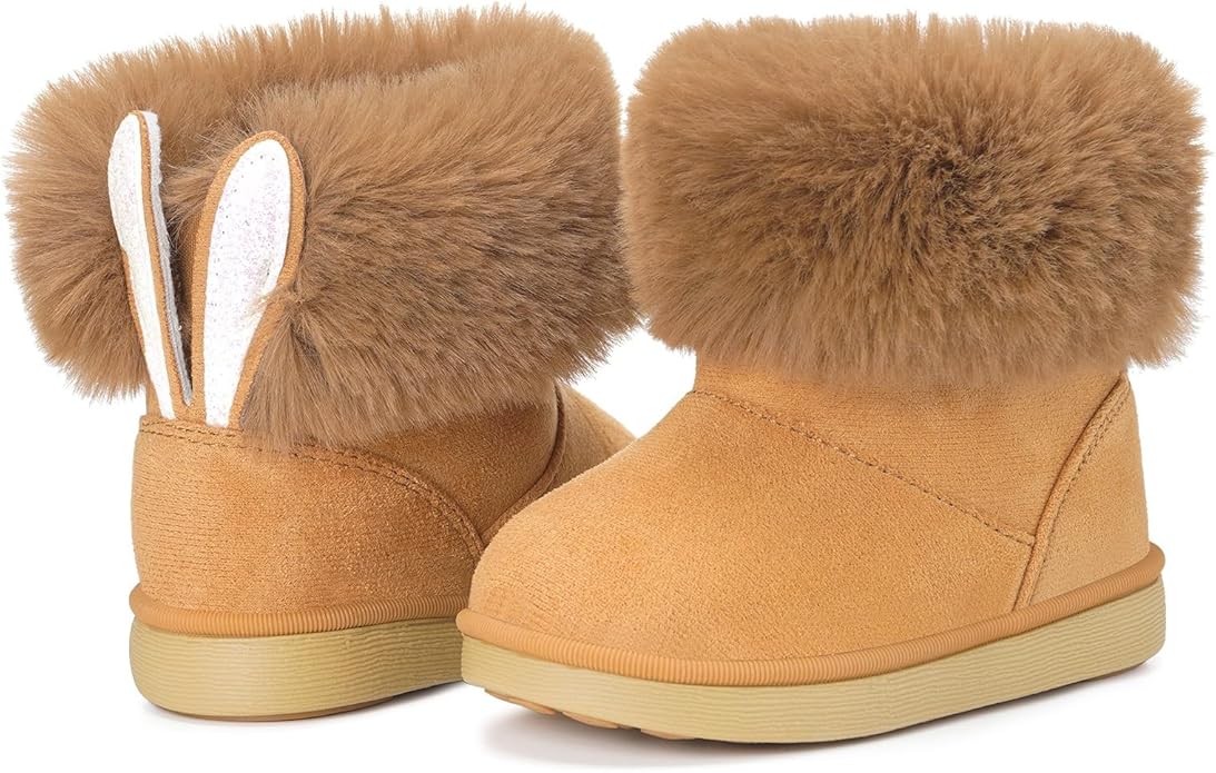 KVbabby Botas de Nieve Niña Invierno Botines Cómodos Calzado Bebe Boots Zapatos de Nieve Forradas Calientes Antideslizante