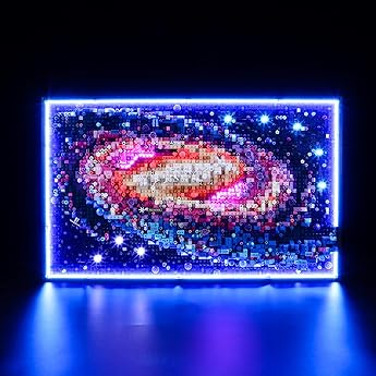 LEGO Art Galaxia Vía Láctea Arte Mural y Decoración de Pared para el Salón y Hogar, Regalo Creativo de Astronomía para Hombres y Mujeres, Maqueta para Adultos, Póster 3D 31212