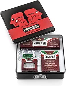 Proraso Vintage Selection, Hard Beard Range (Trio Pack), Deluxe Beard Care Kit with Pre-Shave Cream, Shaving Soap in Tube and Aftershave Balm, Made in Italy
