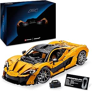 LEGO Technic McLaren P1 Model Car Scale for Adults – Gift for Parents – Racing Hypercar – Model Kit – Home Decor and Bookshelf 42172