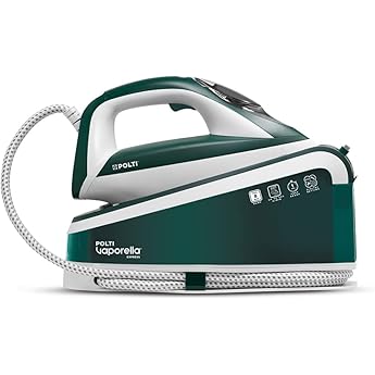 Polti Vaporella Simply VS10.12, Plancha Generadora de Vapor, Depósito Extraíble 1,5 L, Presión Bomba 6,5 Bar, Potencia 2200 W, Función ECO, Gris y Blanco [Clase de eficiencia energética A]