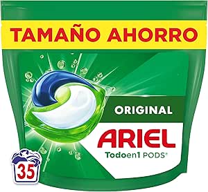 Ariel All In 1 PODS, Liquid Washing Machine Detergent 35 Capsules/Tablets, Original, 5 Actions For Amazing Cleaning