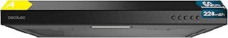 Cecotec Bolero Flux CM 602100 Black A Conventional Cooker Hood 602100 Black Painted Finish, Suction 228 m³/h, 3 Speeds, Aluminium Filter, Class A, BLDC Motor and LED Light