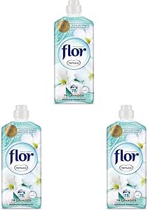 Flor - Fabric Softener Concentrate, Nenuco Scent, Hypoallergenic, 78 Doses, 1400 ml (Pack of 3)