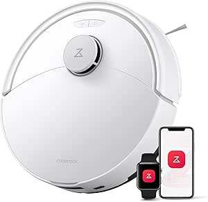 roborock Q10 X5 Robot Vacuum Cleaner, 10,000 Pa HyperForce, Double Anti-Tangle System, Innovative JawScrapers Brush and High Intensity Mop, Reactive Technology to Avoid Obstacles, White