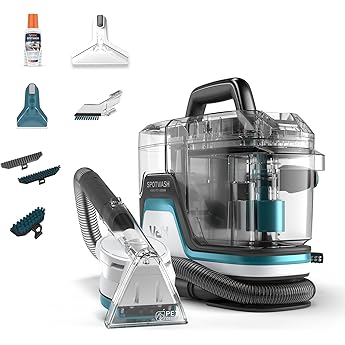 Limpiador quitamanchas Vax SpotWash Max Duo, quitamanchas para alfombras y tapicerías con tecnología SpinScrub, depósitos XL, limpieza profunda para manchas, sofás, suelos duros
