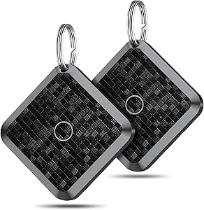 Smart Tag Schlüsselfinder 2 Pack, Smart Key Finder Kompatibel mit Apple Wohist? APP (iOS ONLY) Smart Bluetooth Tracker für Schlüssel/Geldbörsen/GepäckTracker Tag IP67 Wasserdicht Schwarz
