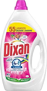 Dixan Gel Farewell to Separate Total 4+1, Liquid Laundry Detergent 55 Washes, Colour Liquid Laundry Soap, Cleaning, Brightness, Freshness and Sustainability