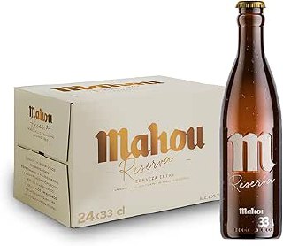 Mahou Beer Reserve, Pack 24 Bottles 33 cl - 6.3% Full Body Vol with Intense Touch