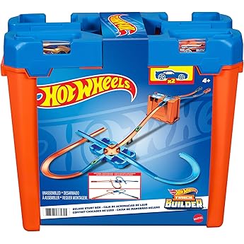Hot Wheels Track Builder Caja Lata de Gasolina Set de Pistas para Coches de Juguete (Mattel HDX78)