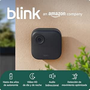 Nueva Blink Outdoor 4 + videotimbre Blink (negro): cámara de seguridad inteligente HD sin cables, 2 años de autonomía (sistema de 1 cámara con Sync Module Core incluido)
