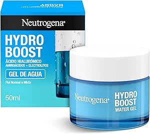 Neutrogena, Hydro Boost Water Gel, Normal to Combination Skins, Long-Lasting Non-Oily Hydration, with Hyaluronic Acid and Trehalose of Naturally Origin, Developed with Dermatologists, 50 ml