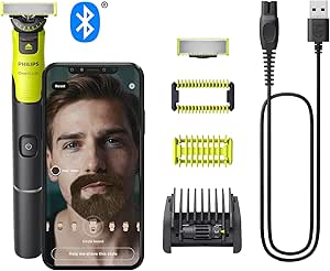 Philips OneBlade 360 with Bluetooth, Beard and Body Trimmer, Men's Electric Shaver, Male Hair Removal, 2 Blades, 5 Lengths, 60 Minutes Use with 1 Hour Charge, QP4631/30