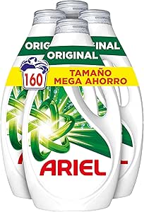 Ariel Liquid Washing Machine Detergent 160 Washes (4x40), Original, Improved Cleaning Soap in Colder Cycles with Exclusive Cold Cleaning Technology