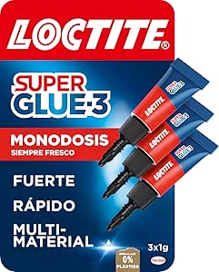 Loctite Super Glue-3 Original Mini Trio, Universal Glue with Triple Strength, Clear Adhesive, Instant Glue and Instant Strength, 3x1g,Packaging May Vary