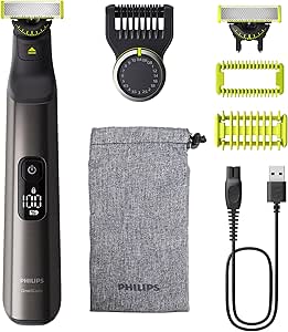 Philips OneBlade Pro 360 Authentic Barber, Electric Facial & Body Shaver & Trimmer, 2x 360 Blades, 1x 20 Length Comb, 1x Body Kit, 1x Soft Case, QP6552/30