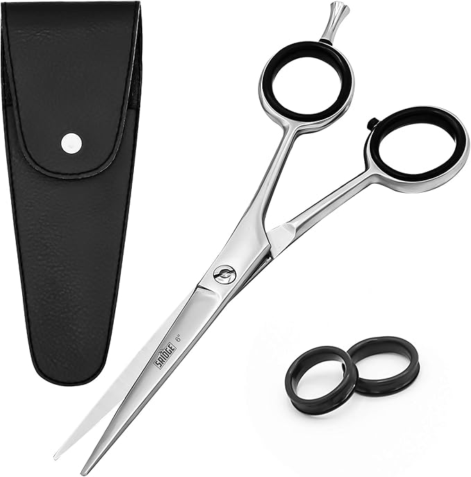 Tijeras profesionales de peluquería de acero inoxidable de 6 pulgadas, tijeras de peluquería para hombres, mujeres, estudiantes, principiantes