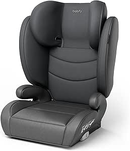 Babify FlexiFit Basic Baby Car Seat – Group 2/3 (15 – 36 kg), ISOFIX, Headrest 13 Positions, Foldable, Washable Cover, ECE R129, Grey