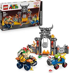 LEGO Super Mario: Mario Kart - Bowser Castle - Interactive Game with 2 Toy Cars and 4 Figures Inc. Yoshi - Nintendo Gift for Boys and Girls Ages 9+ 72039