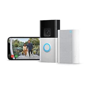 Discover Amazon's Ring Battery Video Doorbell Plus + Chime Pro | Wireless Video Doorbell with Full-Body Video, 1536p HD, Color Night Vision, and 30 Days Free from Ring Protect