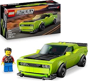 LEGO Speed Champions Dodge Challenger SRT Hellcat - Sports Car Toy - Model Kit with Mini Pilot Figure - Birthday Gift for Children 9+ Years 77237