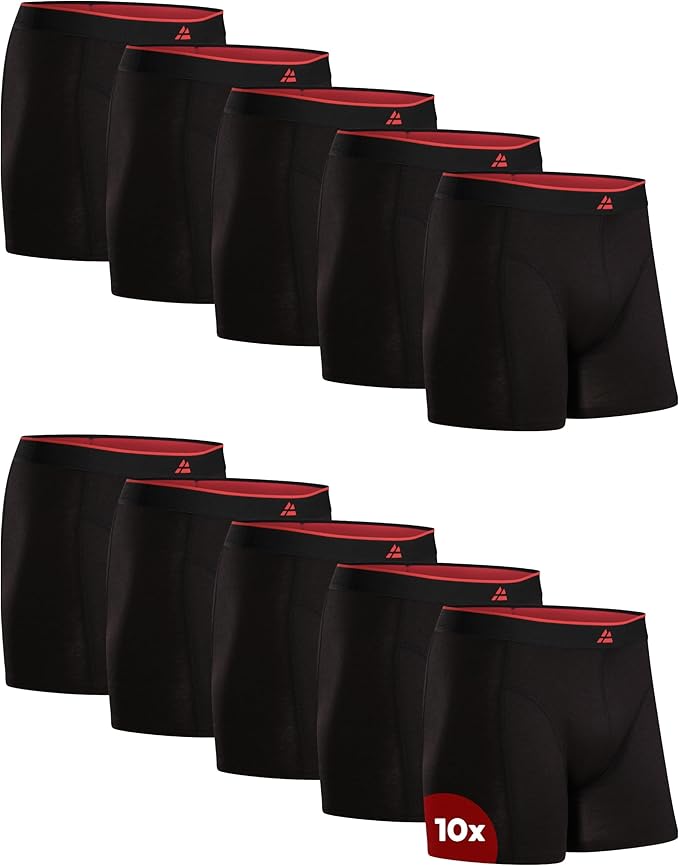DANISH ENDURANCE Calzoncillos Hombre Boxer de Bambu, con o Sin Bragueta, Suaves y Elásticos, 3, 6 o 10 Pack - Boxer Hombre, Ropa Interior