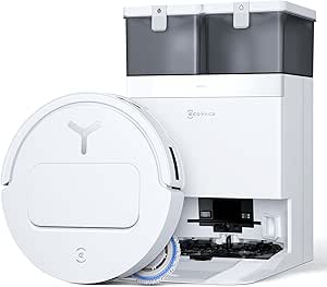 ECOVACS Deebot T50 Omni Gen2 Robot Vacuum Cleaner Mops, 15000 Pa, Extendable Side Brush and Mops, ZeroTangle 2.0, Washing with Hot Water at 75 °C, Ultrathin 81 mm, White