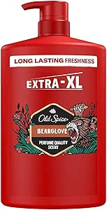 Old Spice Bearglove 3 in 1 Shower Gel for Hair, Face and Body, 1000ml Pump Dispenser, Lasting Freshness, Perfume Quality Fragrance, Deep Clean