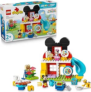 LEGO Duplo Disney Mickey Mouse House with Minnie and Pluto Toy – Educational Game for Fine Motor Skills – 3 Figures and Toodles – Gift for Boys and Girls Ages 2+ – 10465