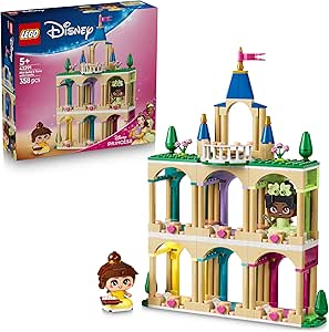 LEGO | Disney Princess Mini Bella and Tiana with Toy Castle - 2 Collectible Mini Dolls with Accessories - Figure Display - Birthday Gift for 5+ Year Old Girls and Fans - 43291