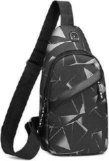 Men's Shoulder Bag, Crossbody Backpack, Men's Cross Backpack, Crossbody Bag, Men's Crossbody Bag, Small Shoulder Bag, Chest Bag, for Hiking Cycling Travel