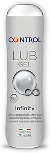 Control Lub Infinity - Long-Lasting Lubricant Gel - 75 ml - Silicone Base - Compatible with Condom - Hypoallergenic - Sugar Free - No Stain - Transparent