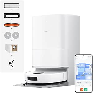 XIAOMI Robot Vacuum 5 - 20,000 Pa Suction, dToF Laser Navigation, Slim 9 cm Design, Dual Robotic Arms, Self-Cleaning at 80°C, Anti-Tangle System for Maximum Precision Cleaning