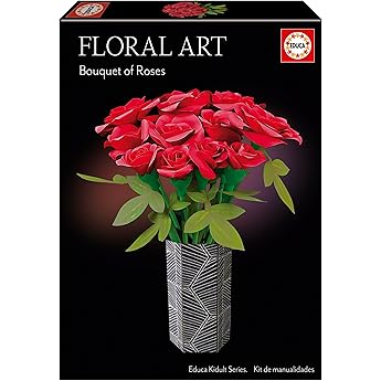 Educa - Ramo de Flores Silvestres Floral Art | Kit de manualidad para realizar diecinueve flores silvestres de papel sin necesidad de pegamento, ni tijeras. A partir de 14 años (20141)