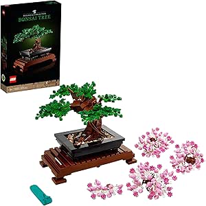 LEGO Botanicals Bonsai Model Kit and Crafts for Adults - Home and Office Decor, Artificial Flowers and Plants, Gift for Women and Men, Mother, Couple 10281