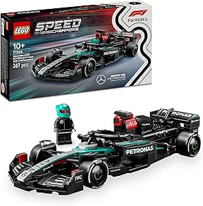 LEGO Speed Champions Mercedes-AMG F1 W15 Toy Racing Car, Formula 1 Vehicle Building Model and Collectible Pilot Minifigure, Gift for Kids 10 Years Old and Up 77244
