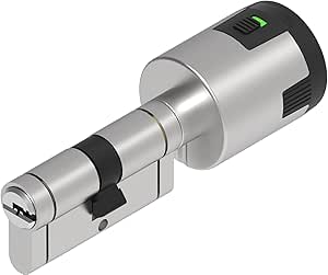 Lince - CPLUS ALARM cylinder 40 x 30 cm | High Security Bulb with Integrated 100dB Alarm Sensor | Anti-Bumping and Anti-Drill Protection | Includes 5 XL Keys | Nickel Finish