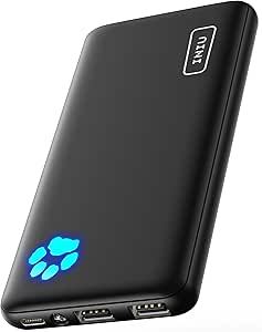 INIU Power Bank, Slimmest Triple 3A High Speed 10000mAh External Battery, Suitable for Airplane, Travel Essentials, USB C Portable Battery with Flashlight for iPhone 17 16 Samsung S25 Xiaomi iPad etc