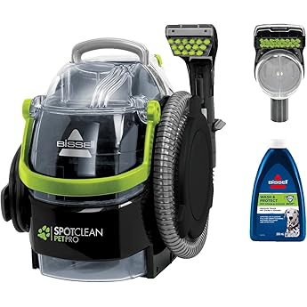 BISSELL SpotClean HydroSteam, Aspiradora de Agua Tapicería, Lava Aspiradora con Tecnología HydroSteam, Modo de Vaporeta, Limpiador para Alfombras, Tapicería, Sofá & Auto, Motor Potente de 1000W, 3689N