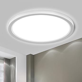 M Ledme - Panel de Superficie Serie Slim 20W, 2000lm, Luz fría (6000k). Lámpara de techo de interiores IP20. Ideal para Baño, Cocina, Dormitorio. Fácil de instalar, LM5243.