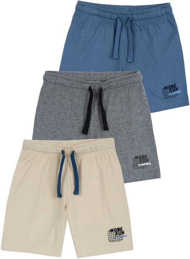 Chicco, Pantalones Cortos Niño, Set de 3 Bermudas Cómodas y Prácticas, en Tejido Suave, con Cintura Elástica, Ideales para Primavera y Verano, Ropa para Niños y Adolescentes