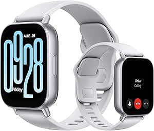 Xiaomi Redmi Watch 5 Active, Llamadas Bluetooth, Pantalla LCD de 2 pulgadas, Monitor de frecuencia cardíaca, 140 Modos Deportivos, Hasta 18 días de autonomía, Plata