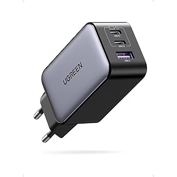 Anker Cargador USB C Carga Rapida 65W (Nano II),con 3 Puertos PPS, Cargador compacto y potente para MacBook Pro, iPad Pro, Steam, Galaxy S20, DELL XPS 13, Note 20/10+, iPhone 17/16/15 air series y más